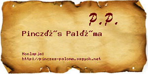 Pinczés Palóma névjegykártya